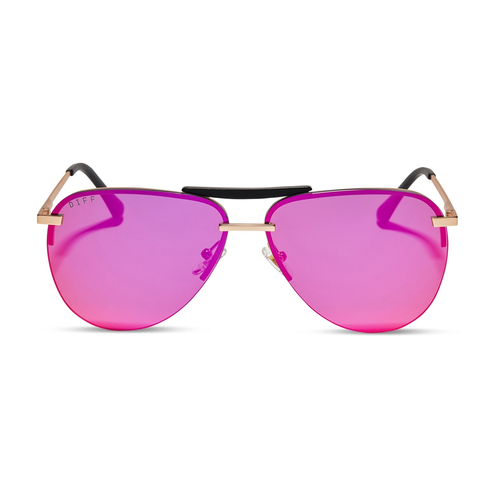 Tahoe Sunglasses — Matte Gold + Sunset Mirror Polarized