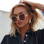 Donna III Sunglasses — Gold + Brown Gradient Polarized