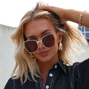 Donna III Sunglasses — Gold + Brown Gradient Polarized