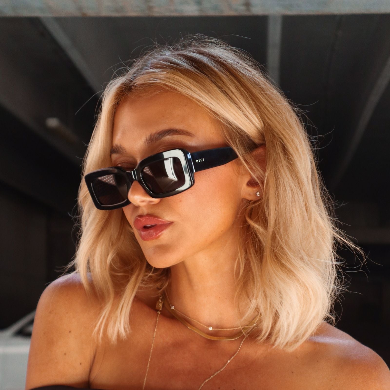 Indy Sunglasses — Black + Grey Polarized