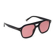 The Coast Sunglasses — Black + Red Tint