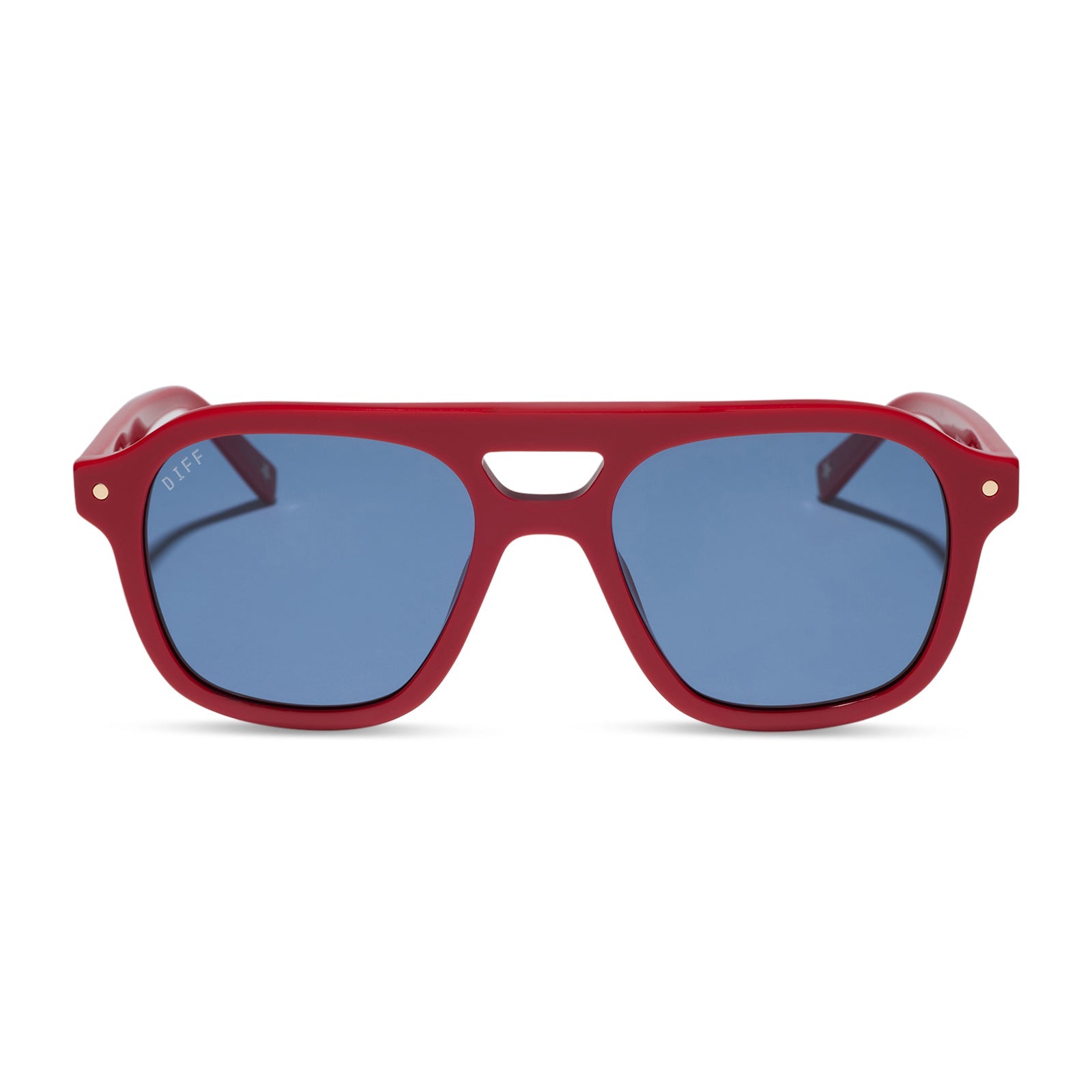 The Coast Sunglasses — Red + Navy Blue