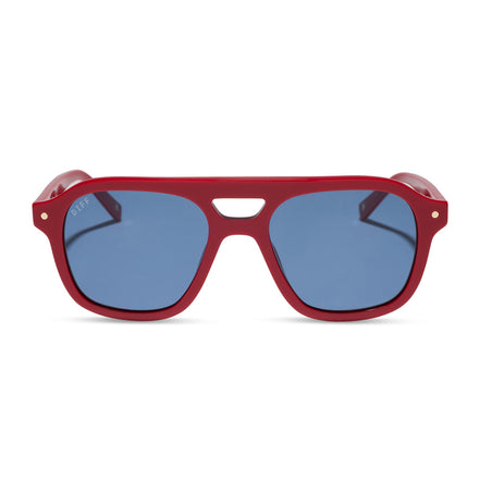 The Coast Sunglasses — Red + Navy Blue