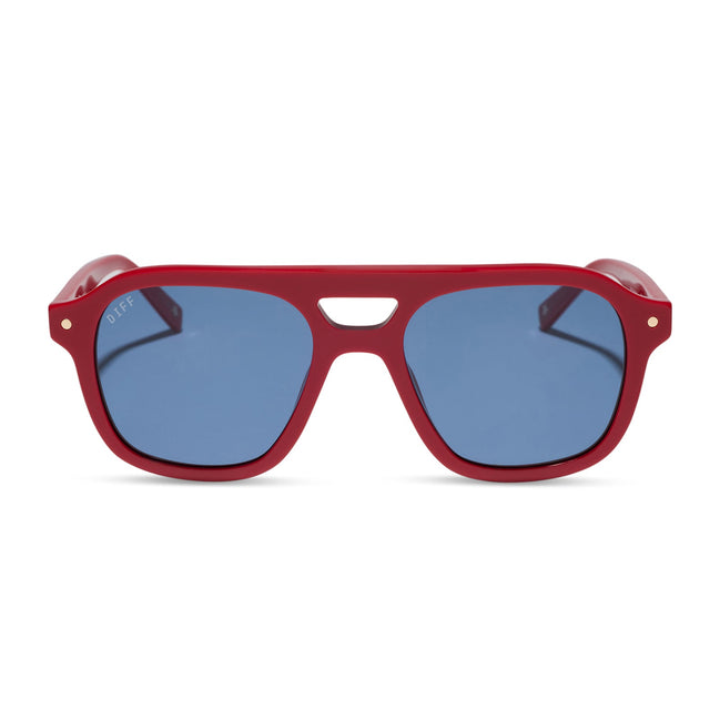 The Coast Sunglasses — Red + Navy Blue