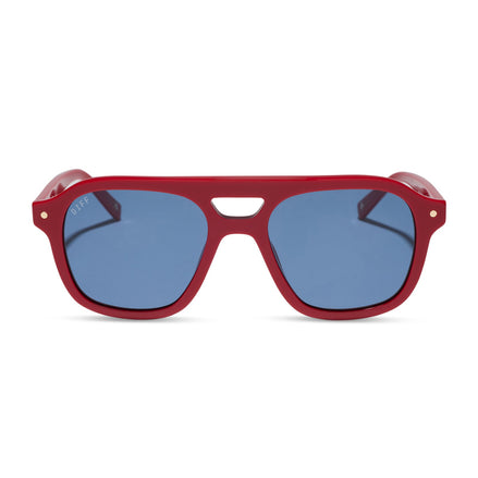 The Coast Sunglasses — Red + Navy Blue