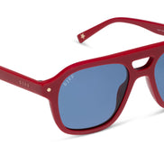 The Coast Sunglasses — Red + Navy Blue
