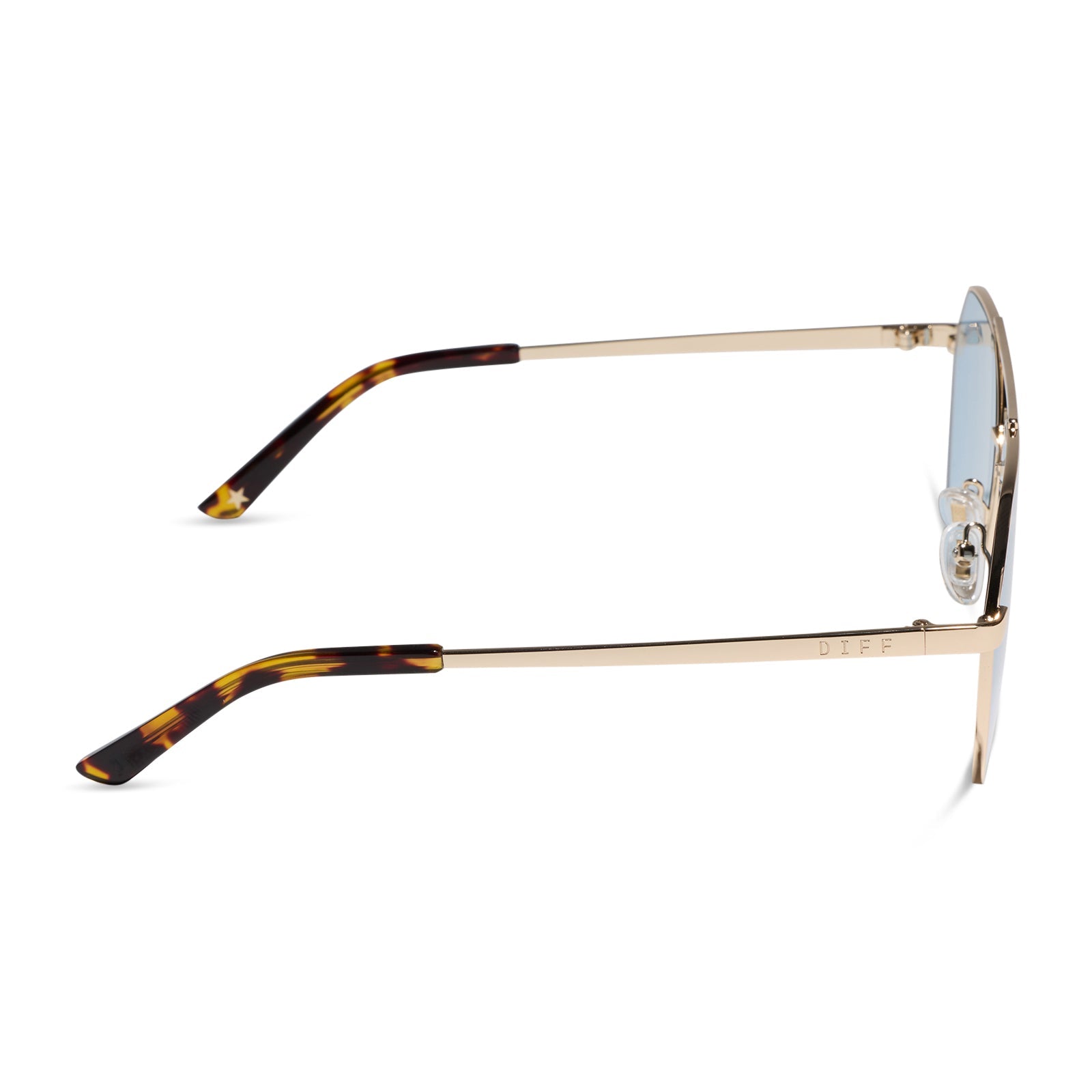 The Reserve Sunglasses — Gold + Blue Tint