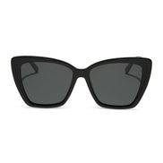 Becky II Sunglasses — Black + Dark Smoke Polarized