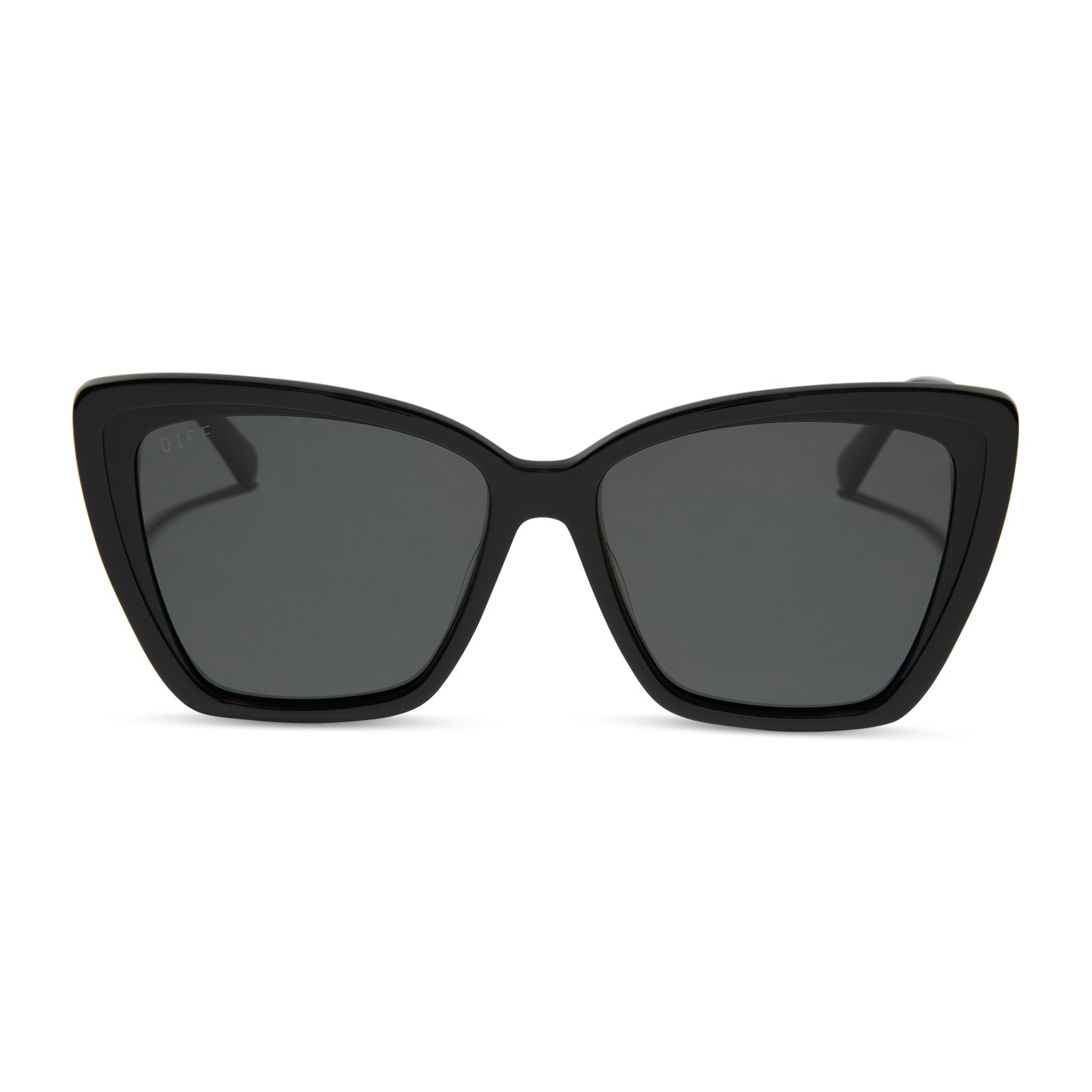 Becky II Sunglasses — Black + Dark Smoke Polarized