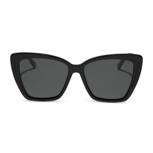 Becky II Sunglasses — Black + Dark Smoke Polarized