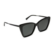 Becky II Sunglasses — Black + Dark Smoke Polarized