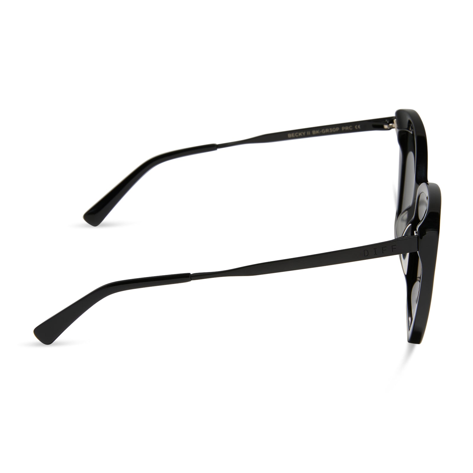 Becky II Sunglasses — Black + Dark Smoke Polarized
