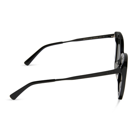 Becky II Sunglasses — Black + Dark Smoke Polarized