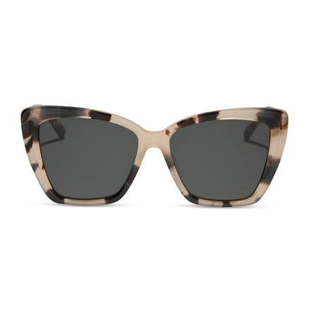 Becky II Sunglasses — Cream Tortoise + Grey Polarized