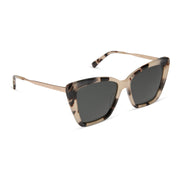 Becky II Sunglasses — Cream Tortoise + Grey Polarized