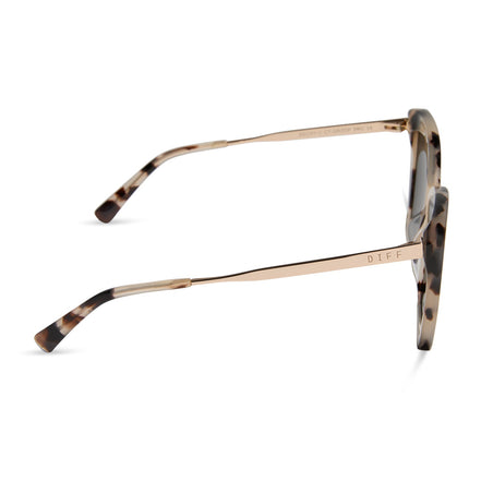 Becky II Sunglasses — Cream Tortoise + Grey Polarized