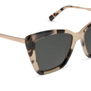 Becky II Sunglasses — Cream Tortoise + Grey Polarized
