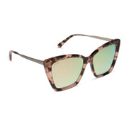 Becky II Sunglasses — Himalayan Tortoise + Taupe Mirror Polarized