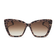 Becky II Sunglasses — Leopard Tortoise + Brown Gradient