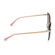 Becky V Sunglasses — Brushed Gold + Cherry Blossom Mirror