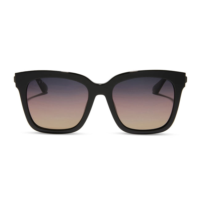 Bella Sunglasses — Black + Twilight Gradient Polarized