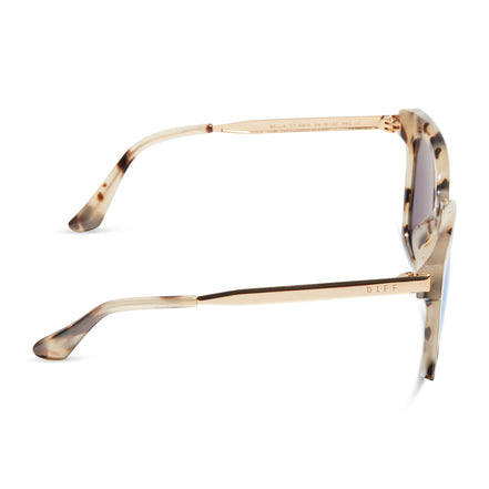 Bella Sunglasses — Cream Tortoise + Pink Mirror