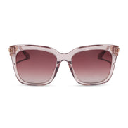 Bella Sunglasses — Light Pink Crystal + Wine Gradient
