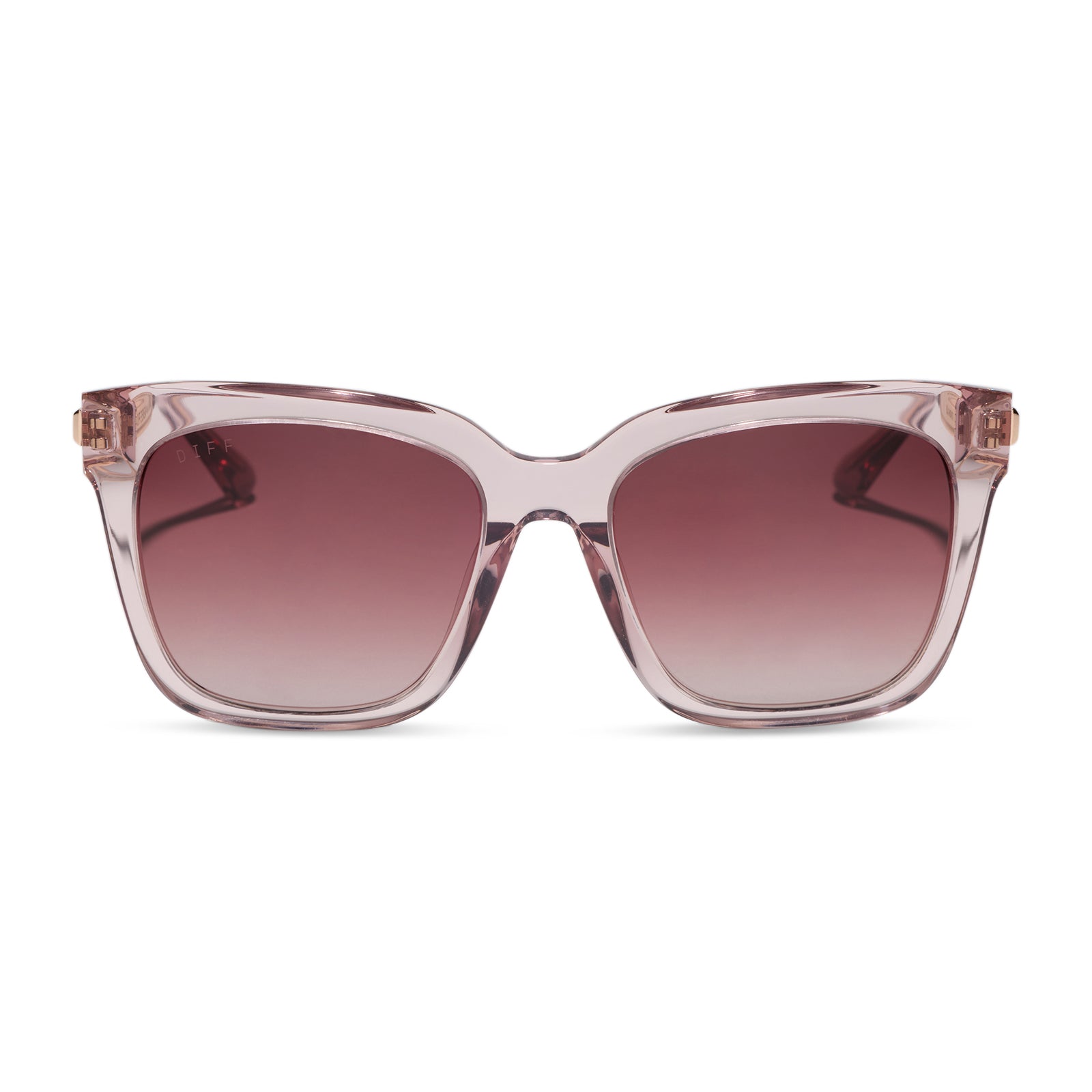 Bella Sunglasses — Light Pink Crystal + Wine Gradient