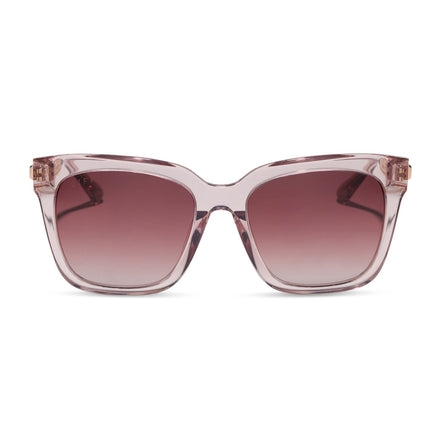 Bella Sunglasses — Light Pink Crystal + Wine Gradient