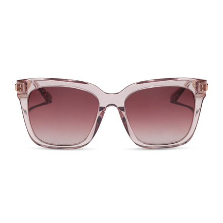 Bella Sunglasses — Light Pink Crystal + Wine Gradient