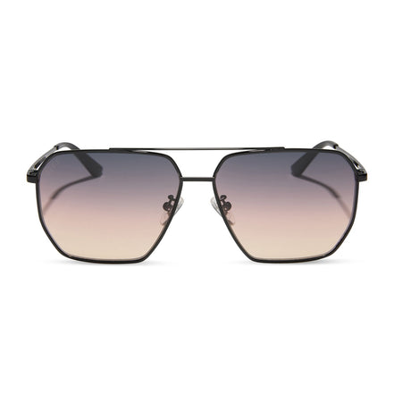Berkely Sunglasses — Black + Twilight Gradient