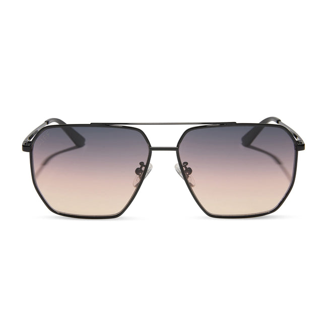 Berkely Sunglasses — Black + Twilight Gradient