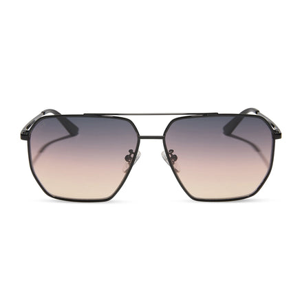 Berkely Sunglasses — Black + Twilight Gradient
