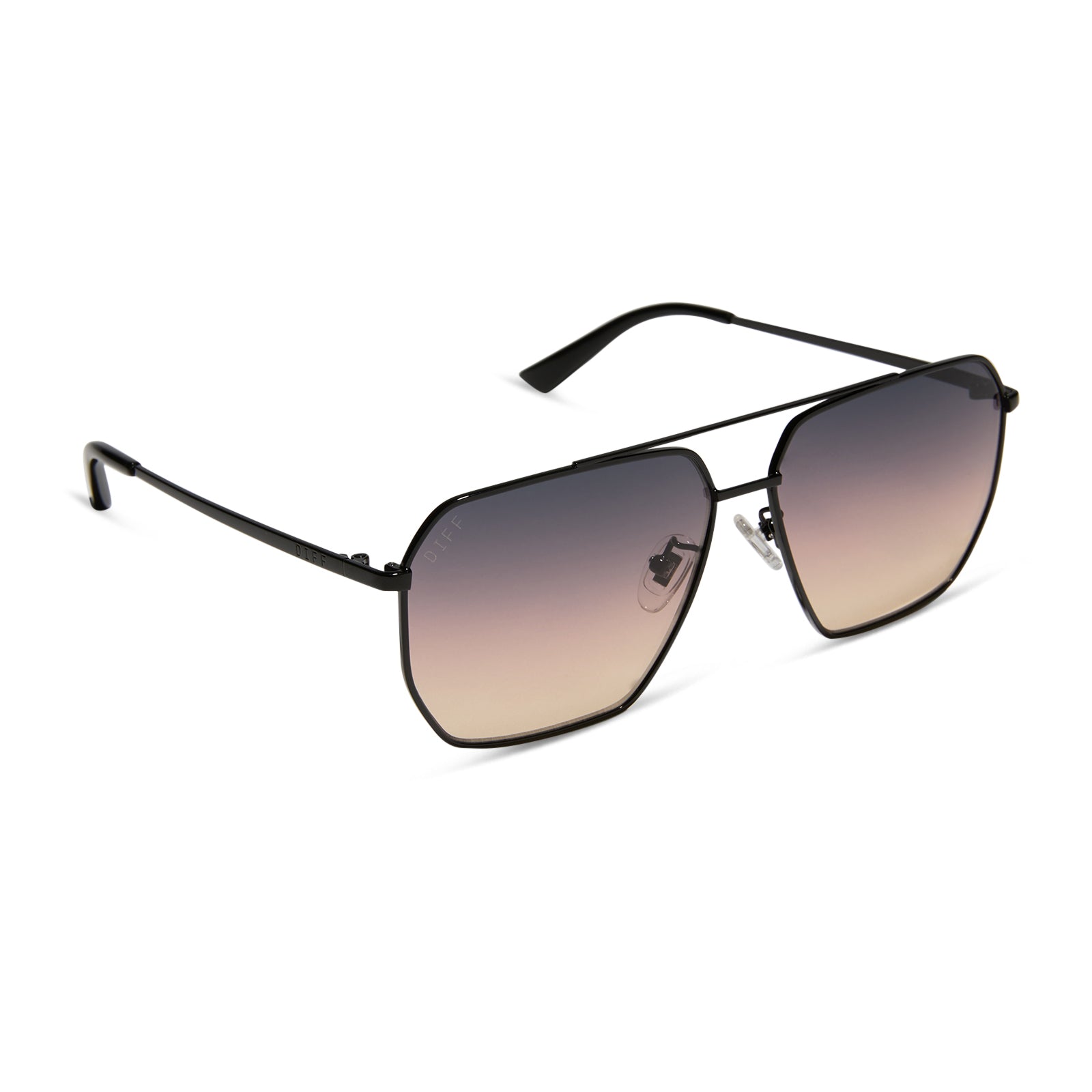 Berkely Sunglasses — Black + Twilight Gradient