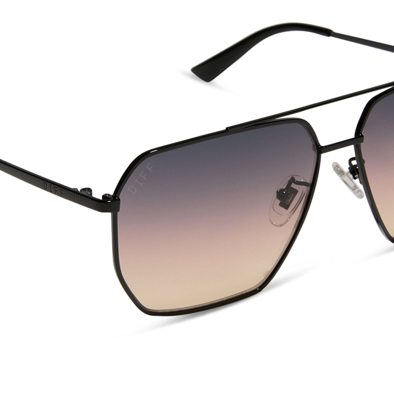 Berkely Sunglasses — Black + Twilight Gradient