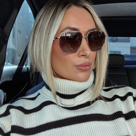 Berkely Sunglasses — Gold + Brown Gradient Polarized