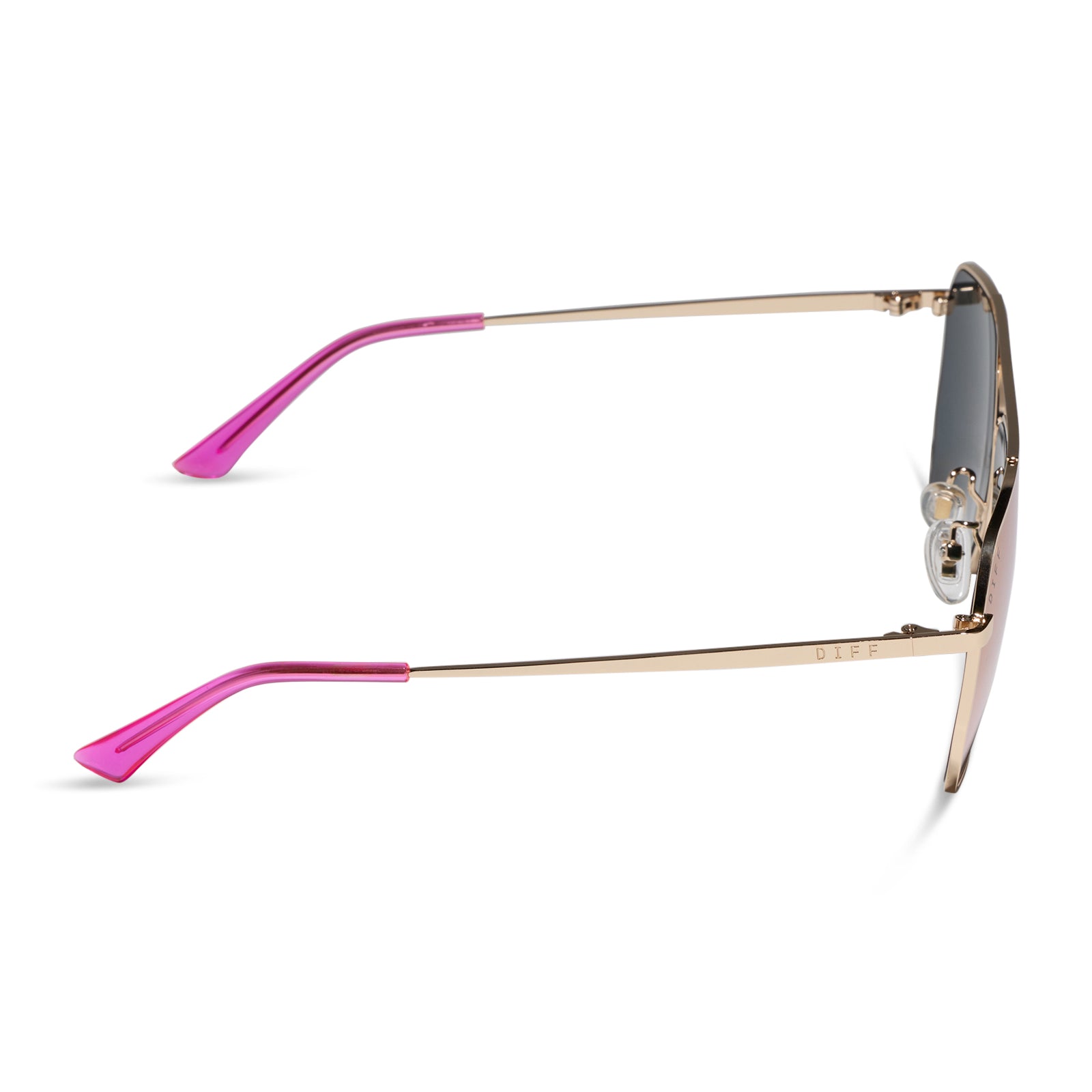 Berkely Sunglasses — Gold + Pink Rush Mirror
