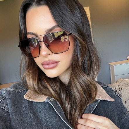 Berkely Sunglasses — Black + Twilight Gradient