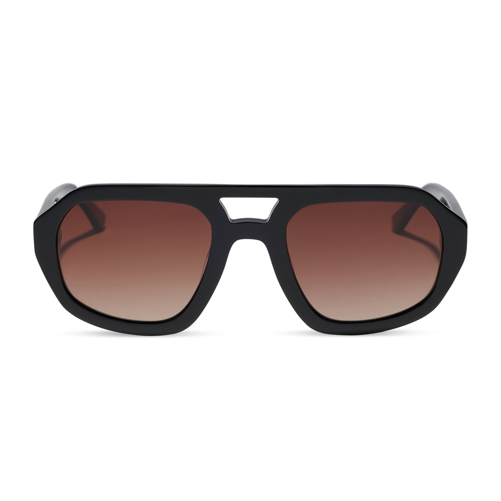 Collins Sunglasses — Black + Brown Gradient Polarized