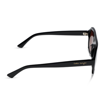Collins Sunglasses — Black + Brown Gradient Polarized