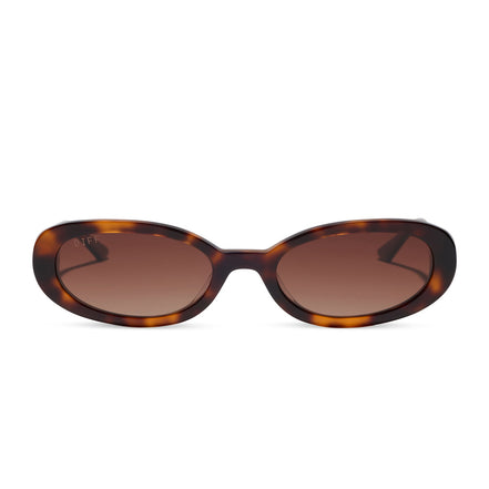 Nancy Sunglasses — Spotted Tortoise + Brown Gradient Polarized