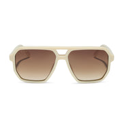 Cameron Sunglasses — Courtside Ivory + Brown Gradient Polarized
