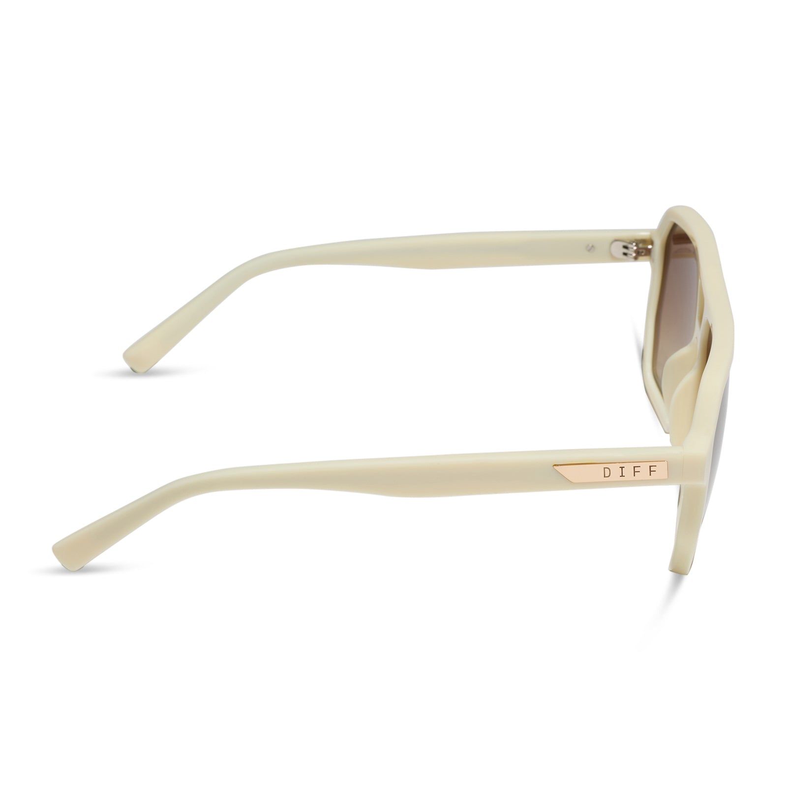 Cameron Sunglasses — Courtside Ivory + Brown Gradient Polarized