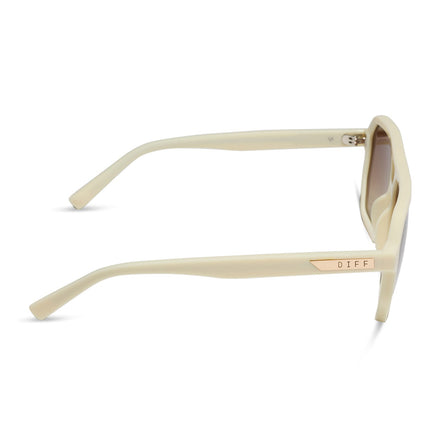 Cameron Sunglasses — Courtside Ivory + Brown Gradient Polarized