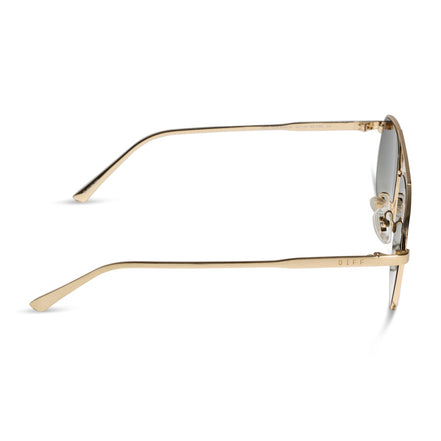 Charley Sunglasses — Brushed Gold + Aloe Green Gradient