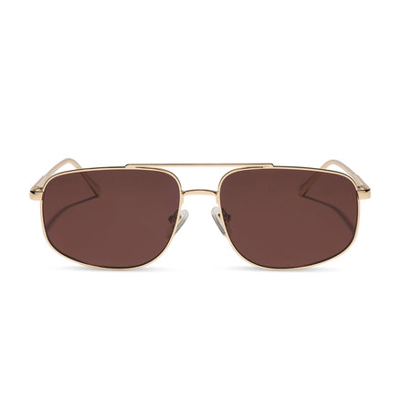 Charley Sunglasses — Gold + Brown Polarized