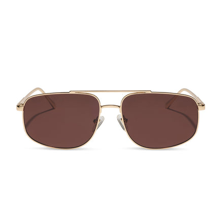 Charley Sunglasses — Gold + Brown Polarized