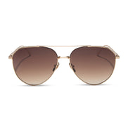 Dash Sunglasses — Brushed Gold + Coffee Gradient