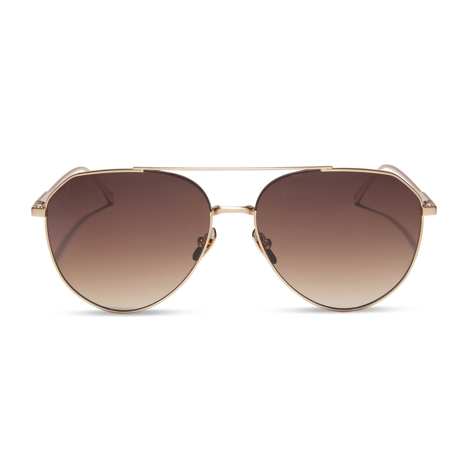 Dash Sunglasses — Brushed Gold + Coffee Gradient