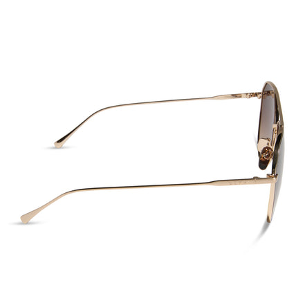 Dash Sunglasses — Brushed Gold + Coffee Gradient